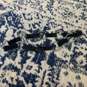 Western Boho Chic Black Suede Slouch Belt